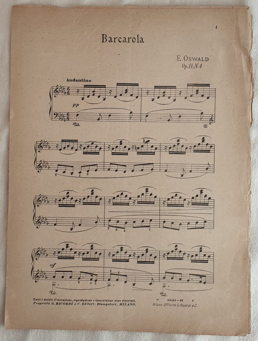 BARCAROLA OP. 14 N. 4