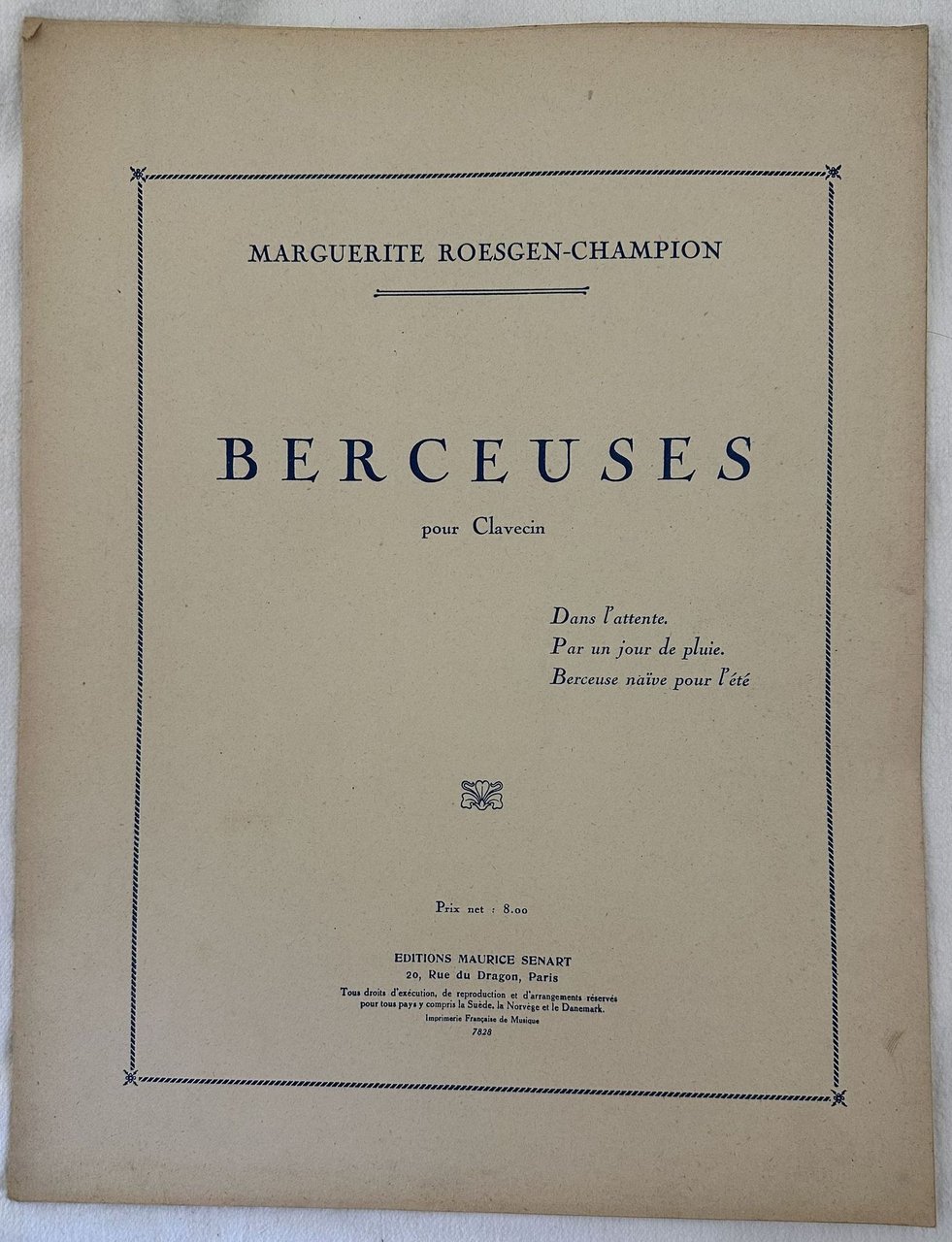 BERCEUSES POUR CLAVECIN