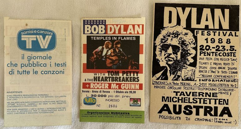 BOB DYLAN TEMPLES IN FLAME 1 OTTOBRE 1987