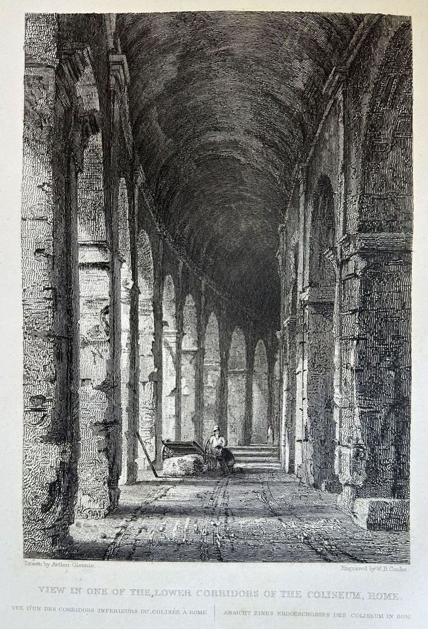 VIEW IN ONE OF THE LOWER CORRIDORS OF THE COLISEUM, …