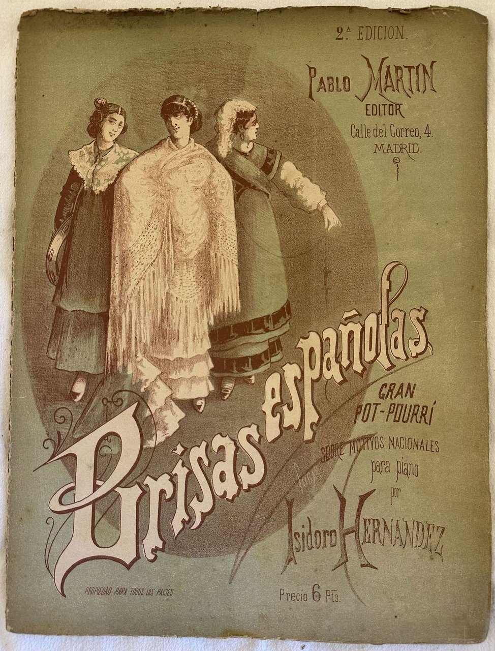 BRISAS ESPANOLAS GRAN POT-POURRI SOBRE MOTIVOS NACIONALES PARA PIANO