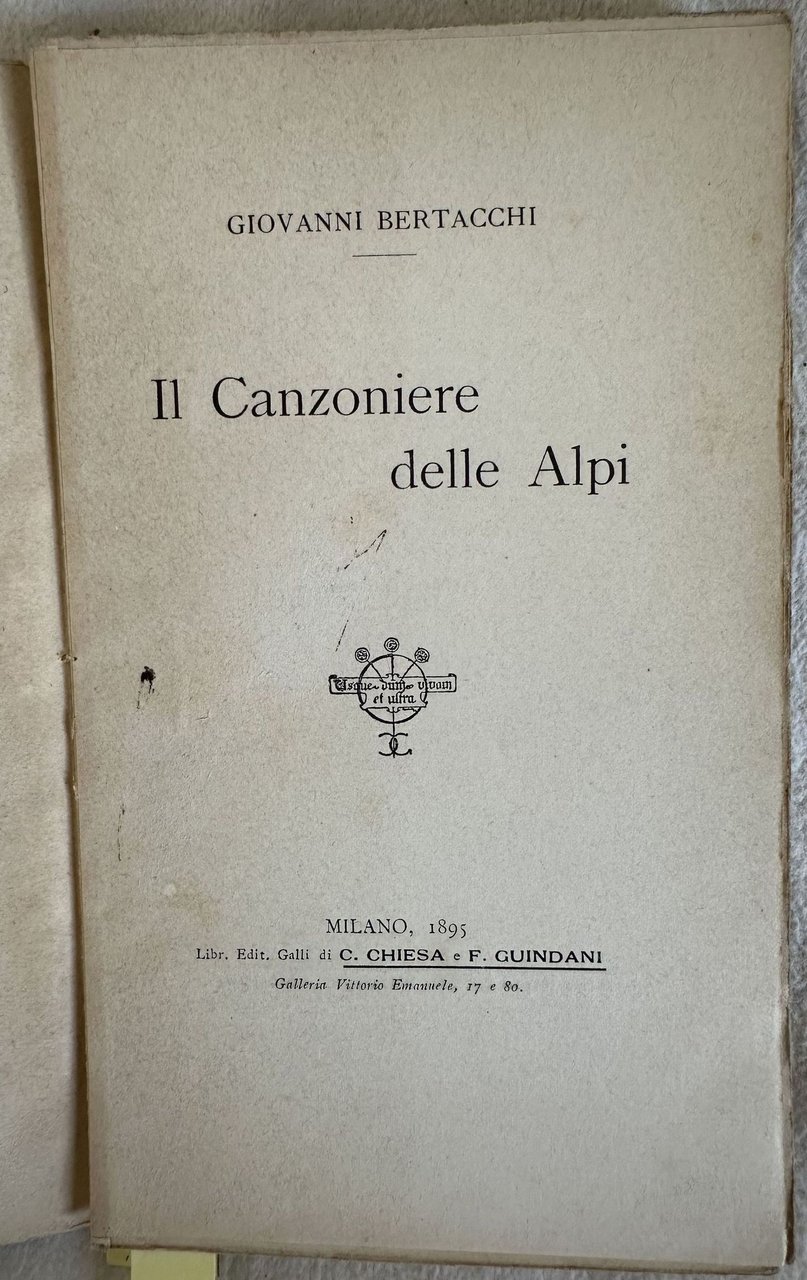CANZONIERE DELLE ALPI