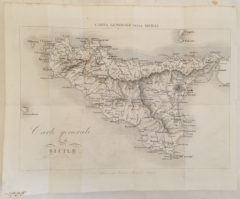 CARTA GENERALE DELLA SICILIA CARTE GENERALE DE LA SICILE