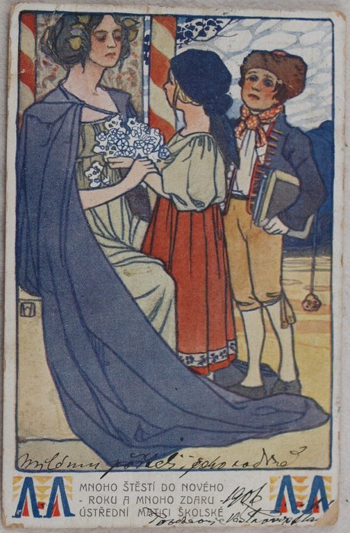 CARTOLINA HENRI MEUNIER MNOHO STESTI DO NOVEHO ROKU A MNOHO …