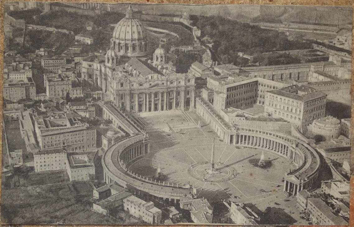 CARTOLINA ROMA FOTOGRAFIA R. AERONAUTICA PIAZZA E BASILICA DI S. …