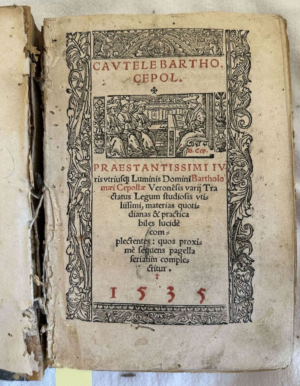 CAUTELE BARTHO. CEPOL. PRAESTANTISSIMI IV RISUTRIUSQUE LUMINIS DOMINI BARTHOLOMAEI CEPOLLAE … | Immagine principale