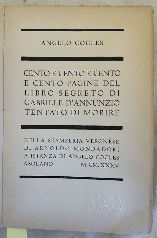 CENTO E CENTO E CENTO E CENTO PAGINE DEL LIBRO … | Immagine Gallery 2