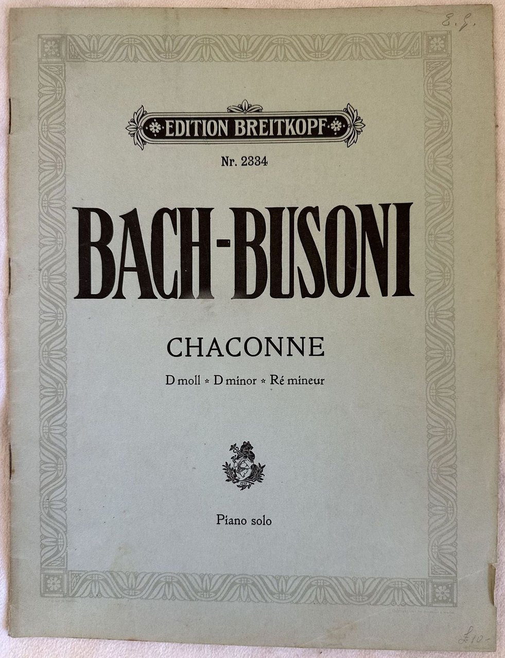 CHACONNE D MOLL MIT VARIATIONEN AUS DER 4 VIOLIN SONATE …