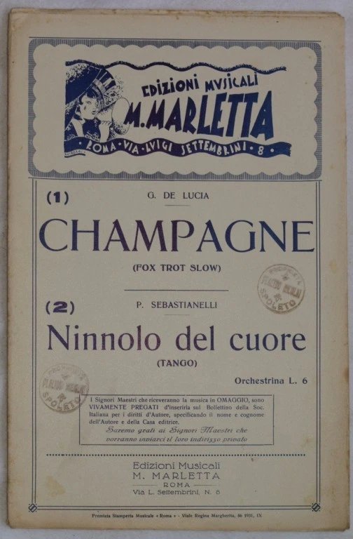 CHAMPAGNE - NINNOLO DEL CUORE | Immagine principale