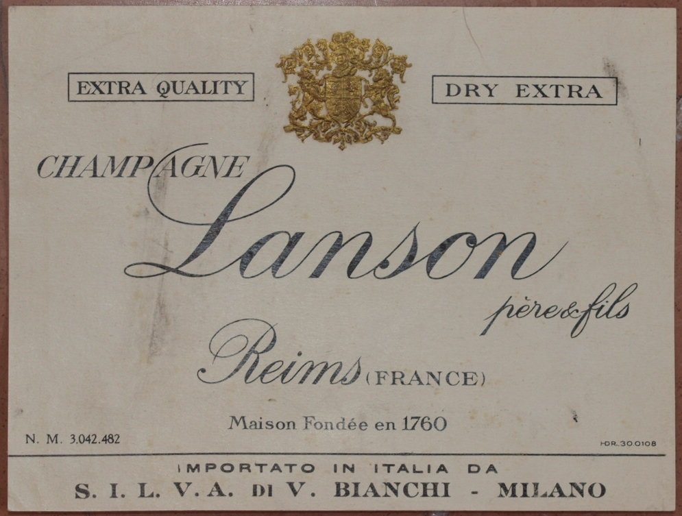 CHAMPAGNE LANSON PERE & FILS REIMS (FRANCE) MAISON FONDEE EN …