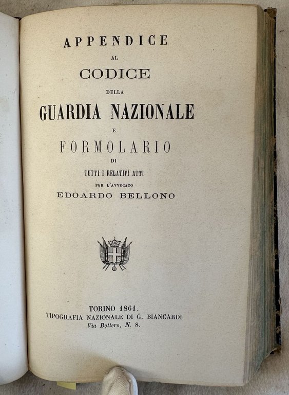 CODICE DELLA GUARDIA NAZIONALE CONTENENTE IL TESTO DELLE LEGGI 4 …
