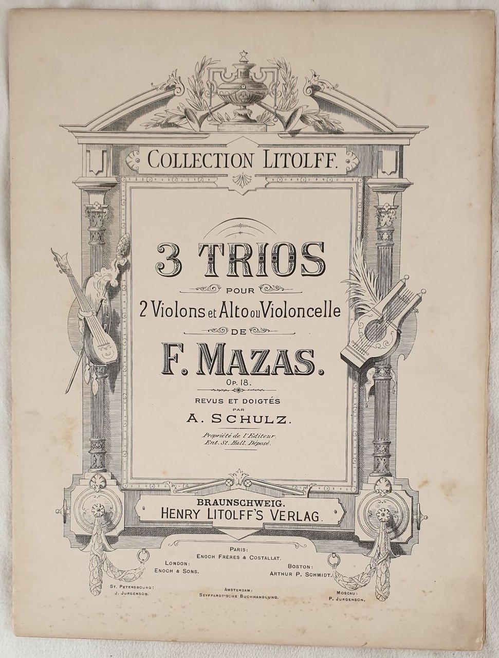 COLLECTION LITOLFF 3 TRIOS POUR 2 VIOLONS ET ALTO OU …