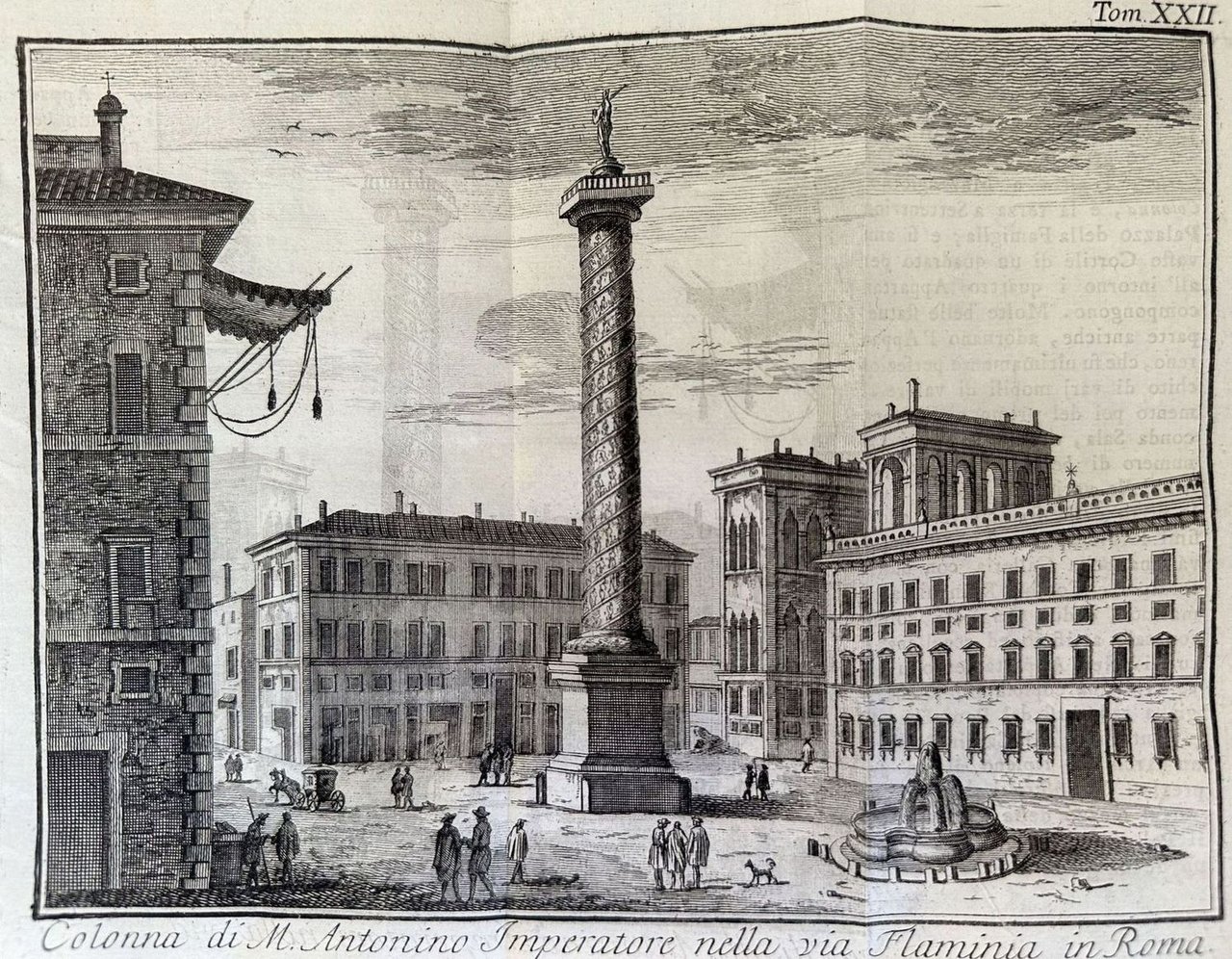 COLONNA DI M. ANTONINO IMPERATORE NELLA VIA FLAMINIA IN ROMA