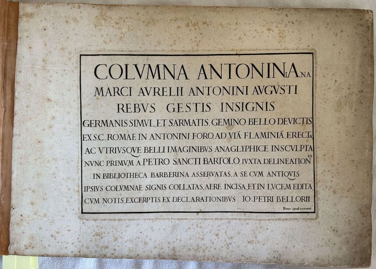 COLUMNA ANTONINIANA MARCI AURELII ANTONINI AUGUSTI REBUS GESTIS INSIGNIS GERMANIS …