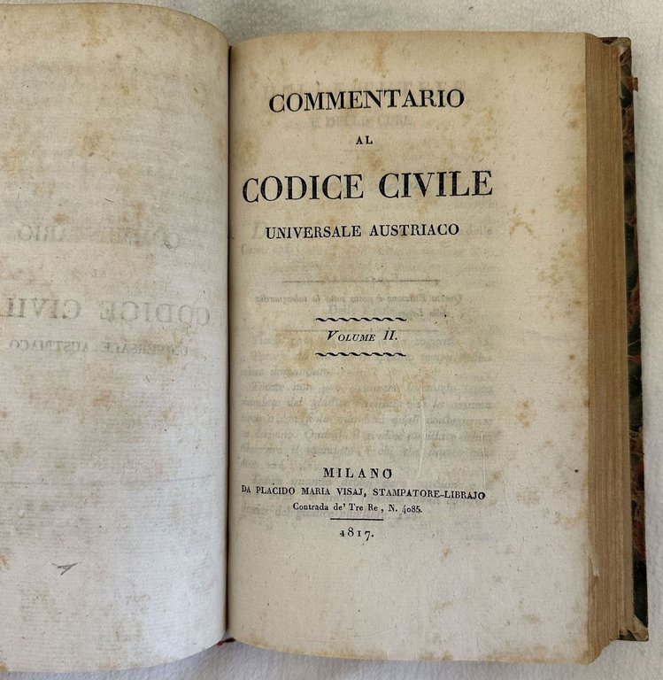 COMMENTARIO AL CODICE CIVILE UNIVERSALE AUSTRIACO