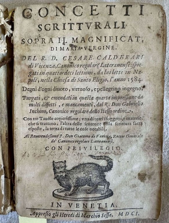 CONCETTI SCRITTURALI SOPRA IL MAGNIFICAT DI MARIA VERGINE