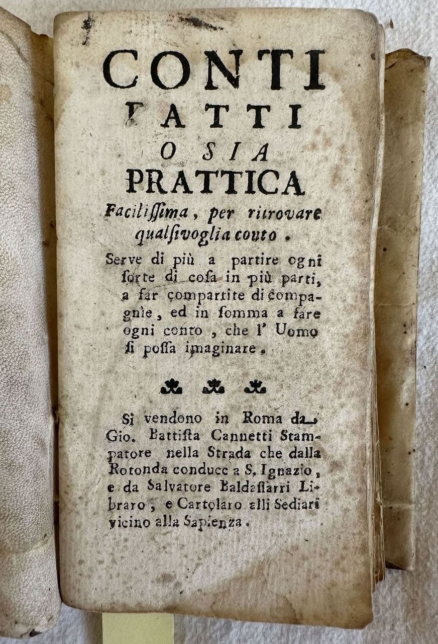 CONTI FATTI O SIA PRATTICA FACILISSIMA PER RITROVARE QUALSIVOGLIA CONTO …
