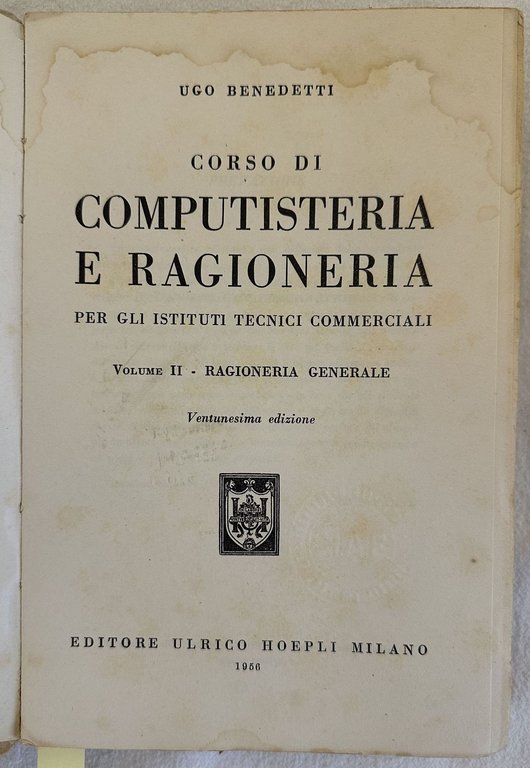 CORSO DI COMPUTISTERIA E RAGIONERIA PER GLI ISTITUTI TECNICI COMMERCIALI … | Immagine Gallery 2