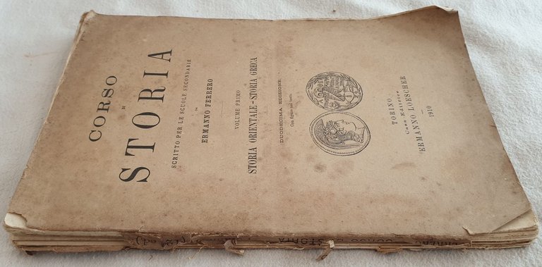 CORSO DI STORIA VOLUME PRIMO STORIA ORIENTALE STORIA GRECA