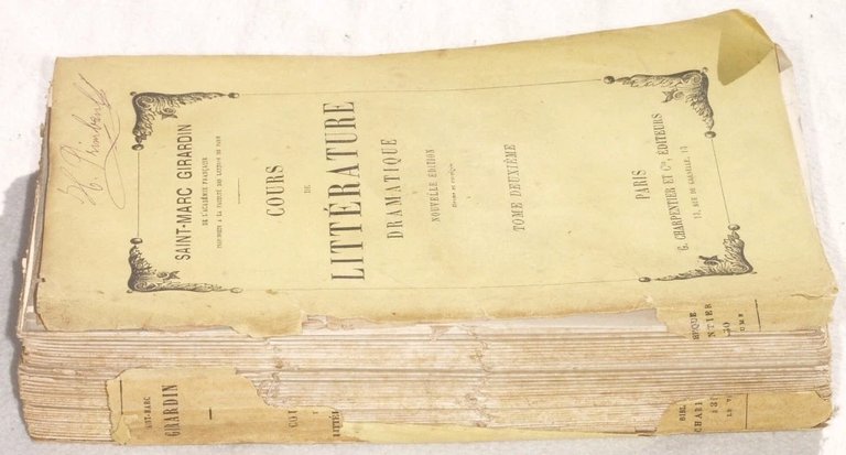 COURS DE LITTERATURE DRAMATIQUE OU DE L'USAGE DES PASSIONS DANS …