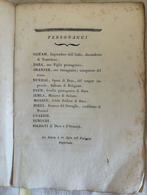 DARA TRAGEDIA DI ALESSANDRO PEPOLI