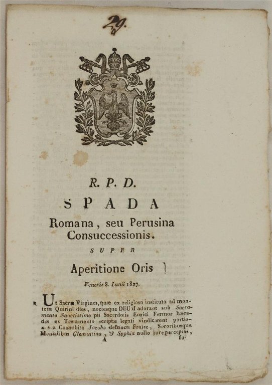 DE CURSIIS VELITERNA PECUNIARIA VENERIS 12 DECEMBRIS 1834 | Immagine Gallery 2