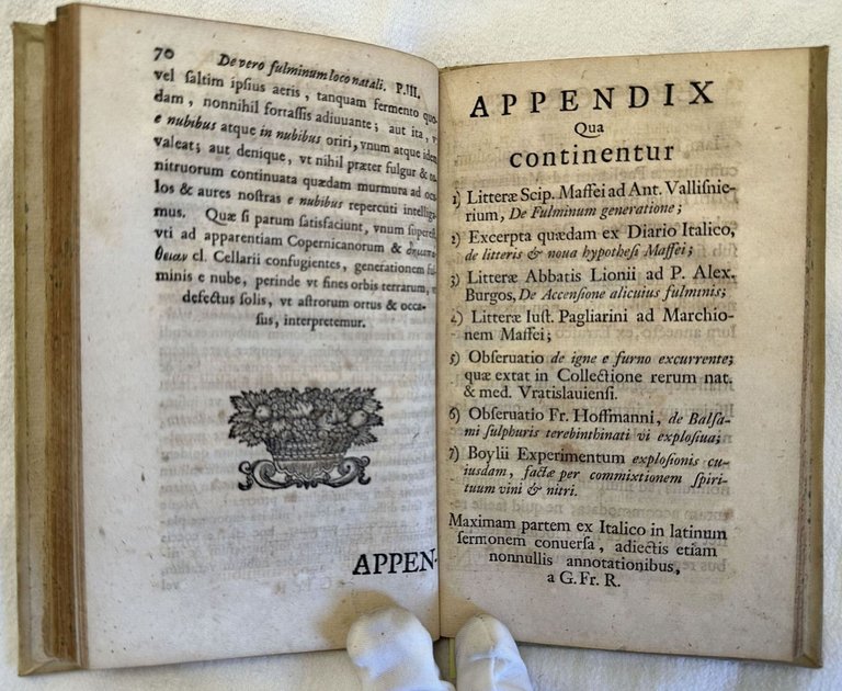 DE NATALIBUS FULMINUM TRACTATUS PHYSICUS ACCEDIT APPENDIX QUA LITTERAE ET …