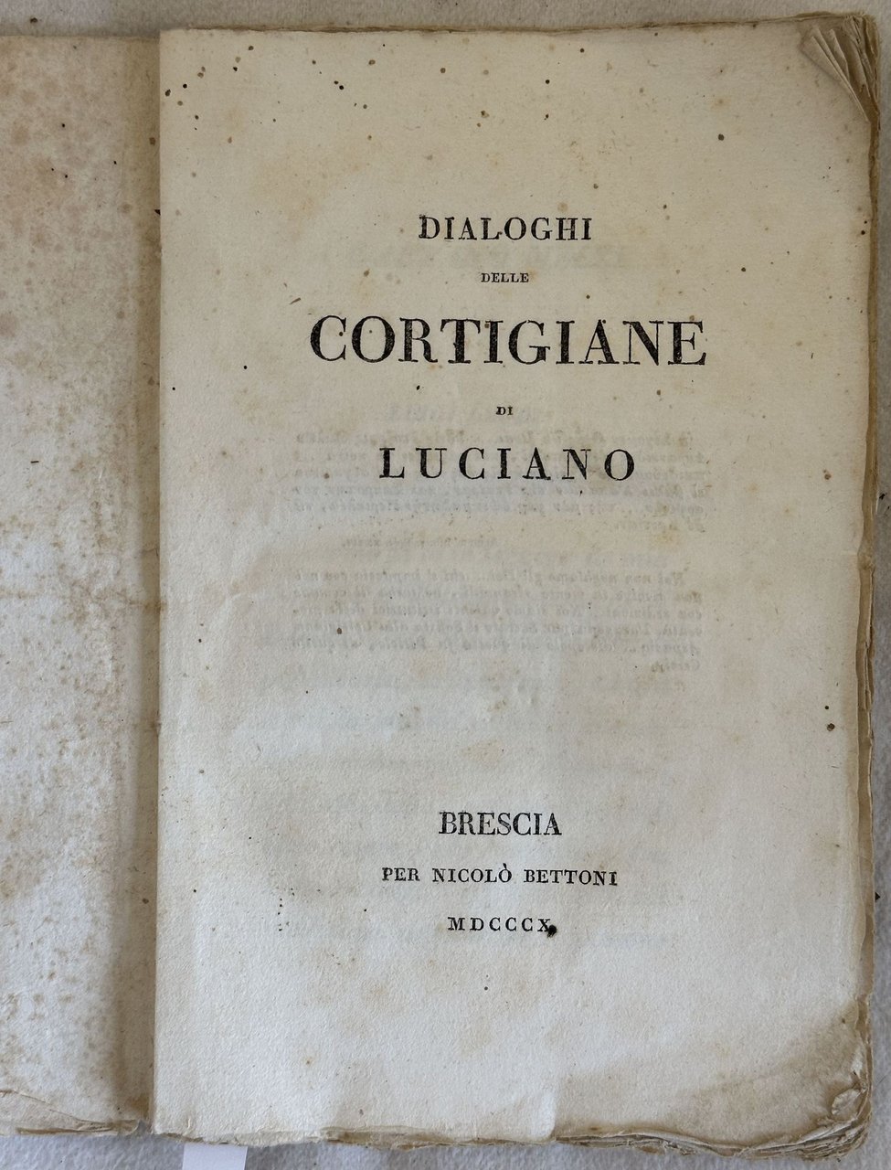 DIALOGHI DELLE CORTIGIANE DI LUCIANO