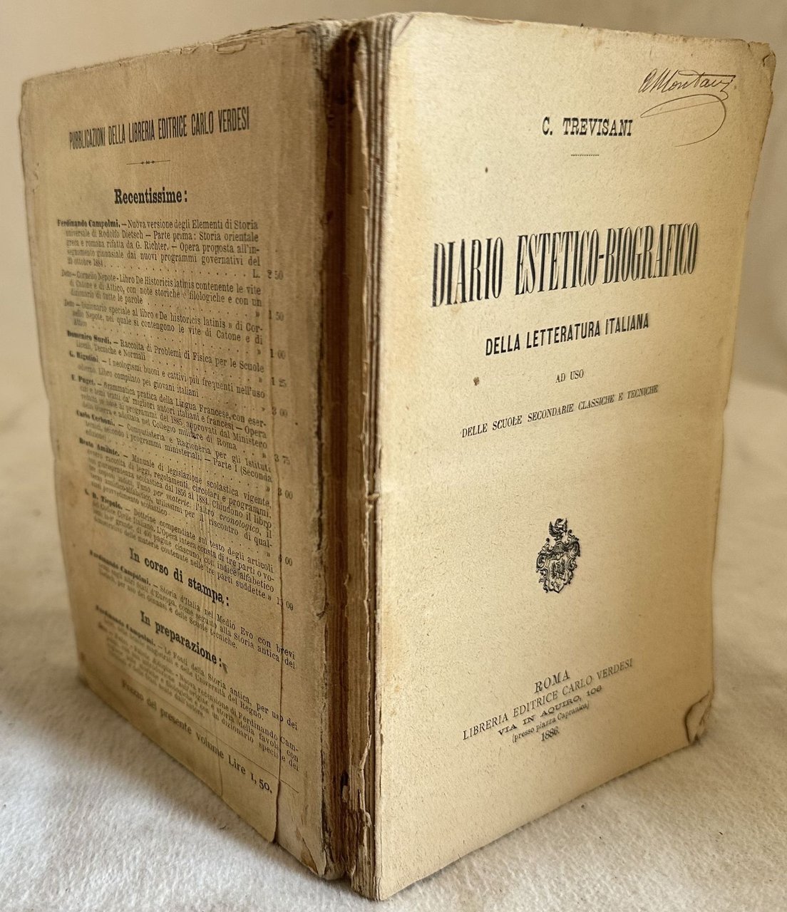 DIARIO ESTETICO-BIOGRAFICO DELLA LETTERATURA ITALIANA