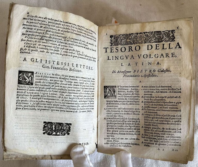 DITTIONARIO OVERO TESORO DELLA LINGUA VOLGARE LATINA