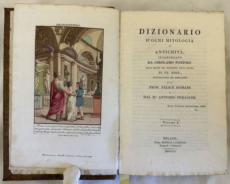 DIZIONARIO D'OGNI MITOLOGIA E ANTICHITA' INCOMINCIATO DA GIROLAMO POZZOLI SULLE … | Immagine Gallery 2