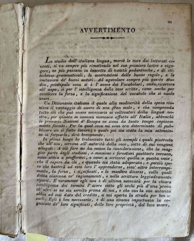 DIZIONARIO PORTATILE DELLA LINGUA ITALIANA