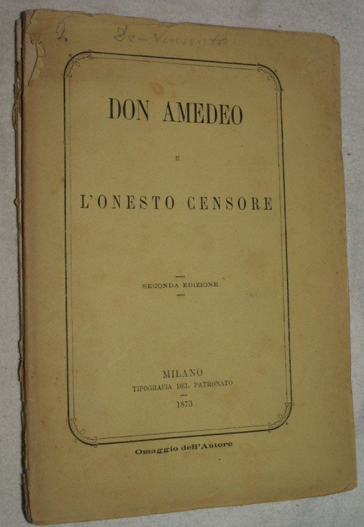 DON AMEDEO E L'ONESTO CENSORE