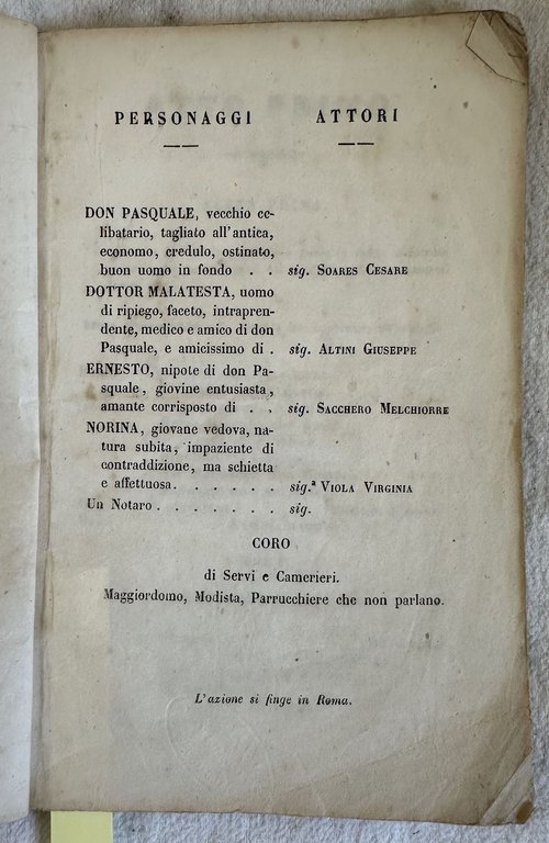 DON PASQUALE DRAMMA BUFFO IN TRE ATTI | Immagine Gallery 3