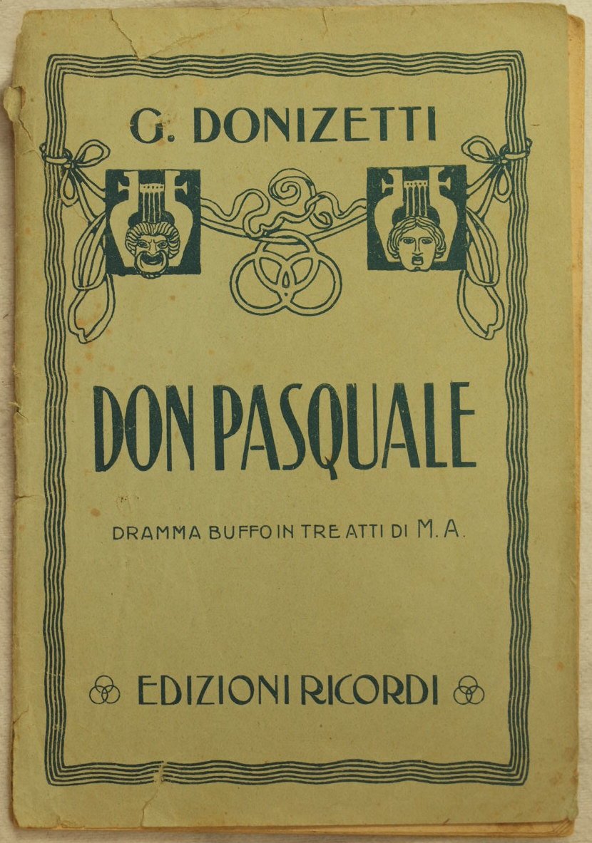 DON PASQUALE DRAMMA BUFFO IN TRE ATTI DI M. A. …