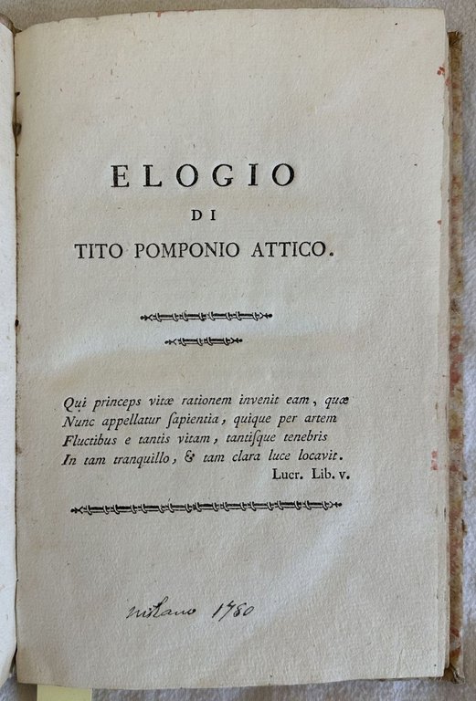 ELOGIO DI TITO POMPONIO ATTICO | Immagine Gallery 3