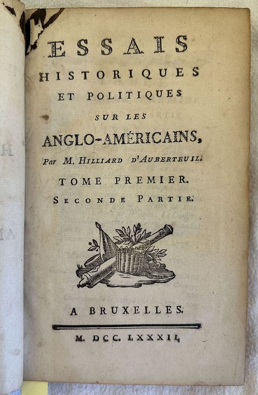 ESSAIS HISTORIQUES ET POLITIQUES SUR LES ANGLO.AMERICAINS TOME PREMIER SECONDE … | Immagine Gallery 2