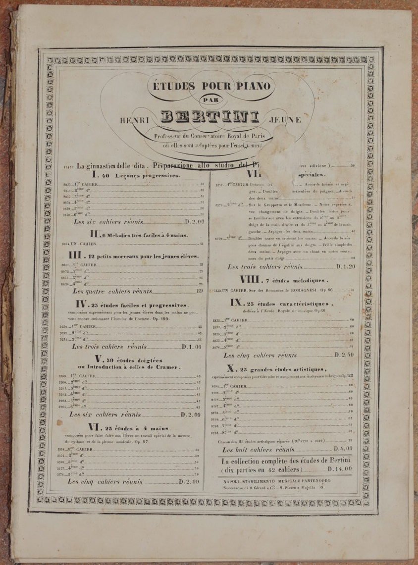 ETUDES POUR LE PIANO IV. 25 ETUDES FACILES ET PROGRESSIVES …