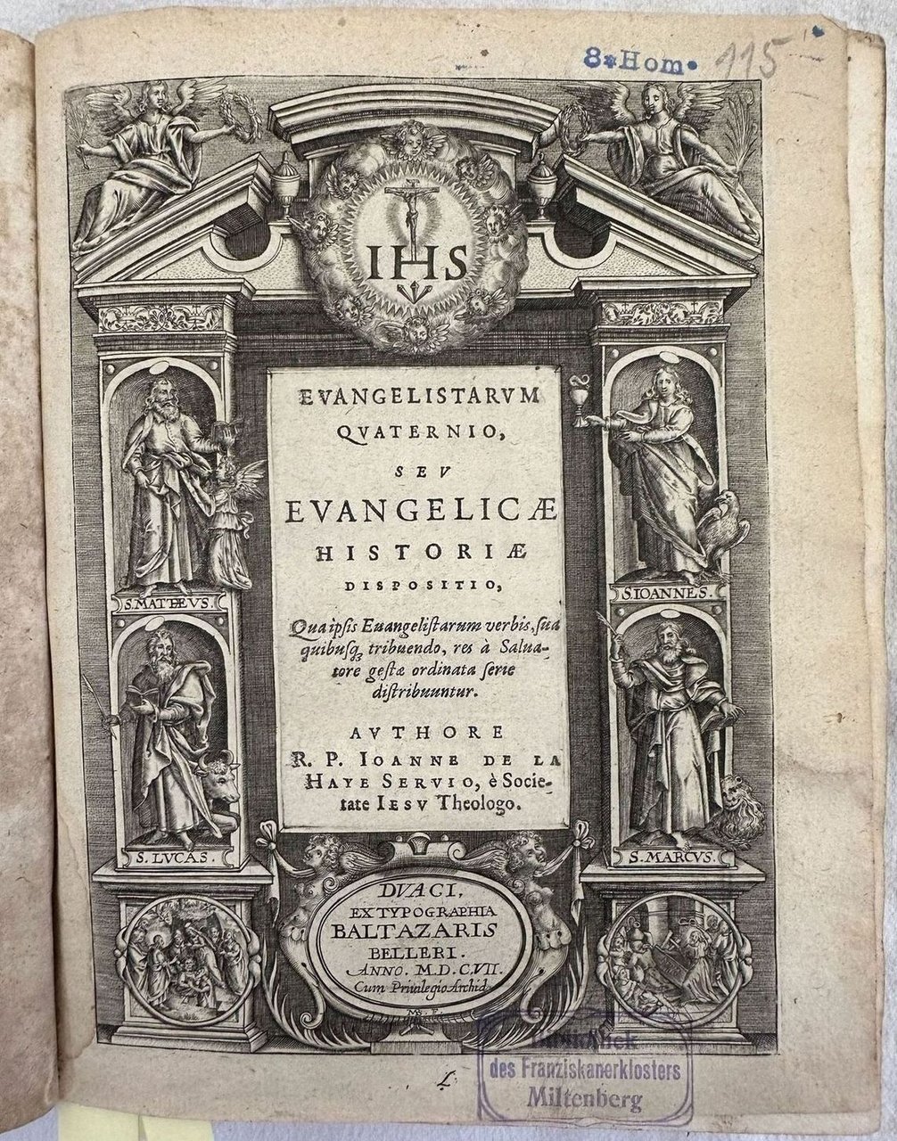 EVANGELISTARUM QUATERNIO SEU EVANGELICAE HISTORIAE DISPOSITIO - PROPHETIA APOCALYPTICA S. …