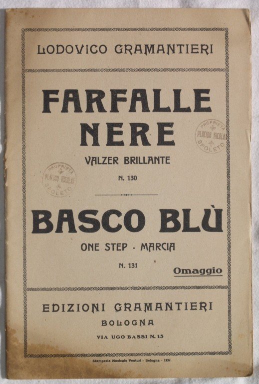 FARFALLE NERE - BASCO BLU