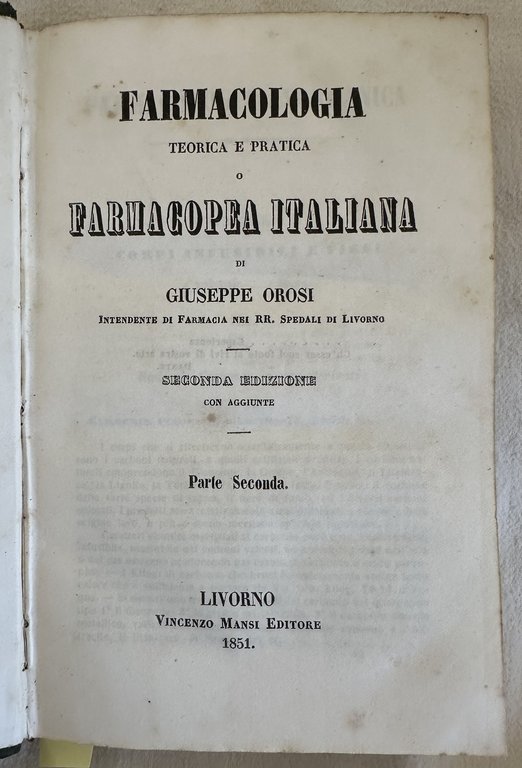 FARMACOLOGIA TEORICA E PRATICA O FARMACOPEA ITALIANA | Immagine Gallery 3