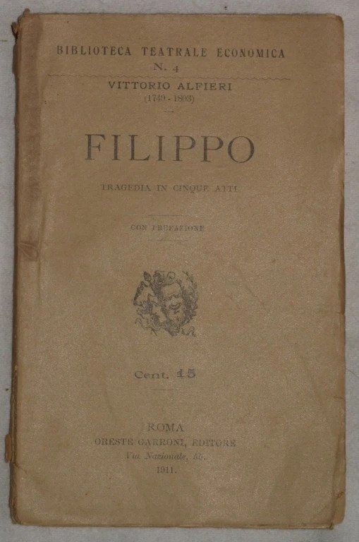 FILIPPO TRAGEDIA IN CINQUE ATTI CON PREFAZIONE | Immagine principale
