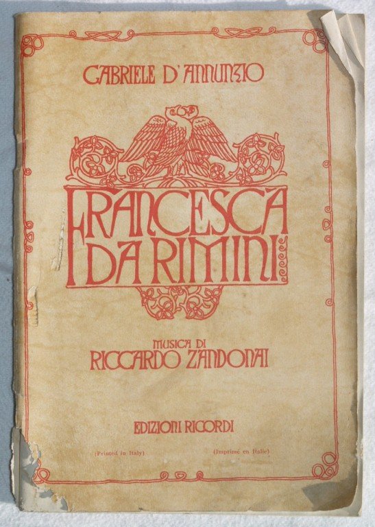 FRANCESCA DA RIMINI TRAGEDIA IN QUATTRO ATTI