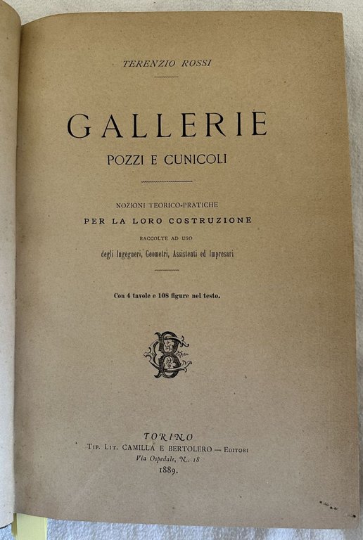 GALLERIE POZZI E CUNICOLI NOZIONI TEORICO PRATICHE PER LA LORO …
