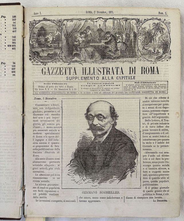 GAZZETTA ILLUSTRATA DI ROMA SUPPLEMENTO ALLA CAPITALE ANNO 1871-73 | Immagine Gallery 6