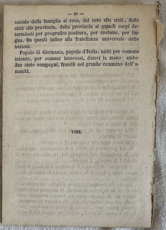 GERMANIA E ITALIA IL PARTITO NAZIONALE GERMANICO LE SUE VICENDE, …