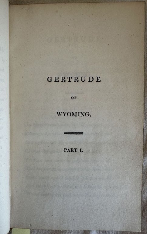 GERTRUDE OF WYOMING AND OTHER POEMS