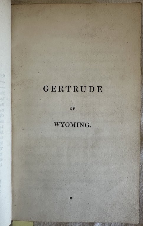 GERTRUDE OF WYOMING AND OTHER POEMS