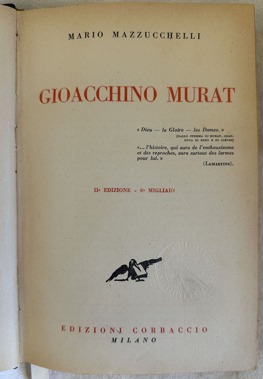 GIOACCHINO MURAT II EDIZIONE - 8° MIGLIAIO