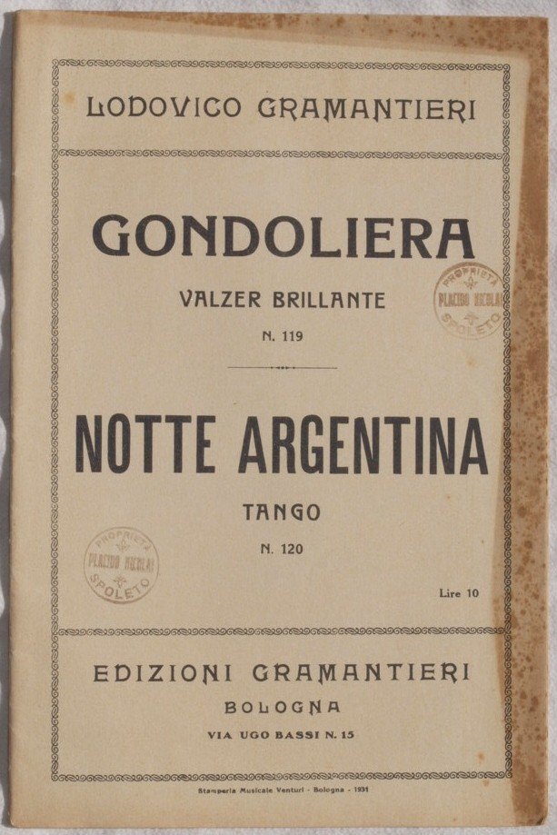 GONDOLIERA - NOTTE ARGENTINA